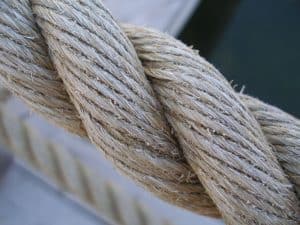 A section of a heavy rope