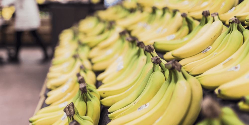 Bananas at a market.