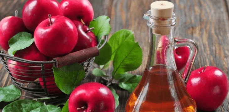 Apples with apple cider vinegar.