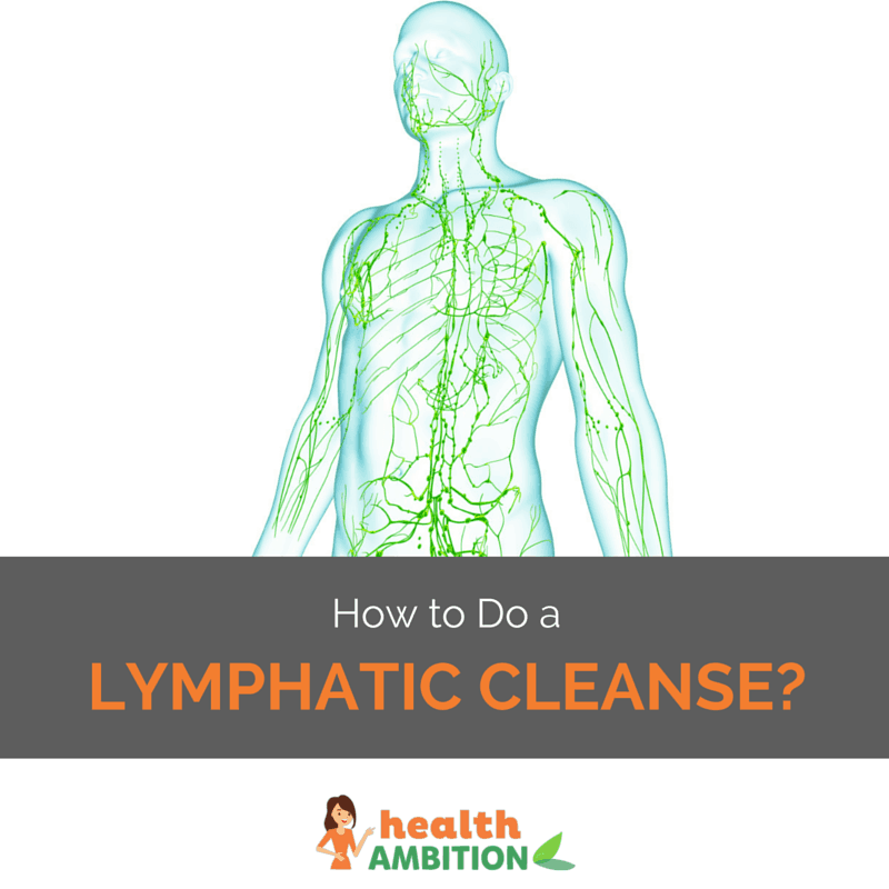 Image of the lymphatic system with the title "How To Do a Lymphatic Cleanse"