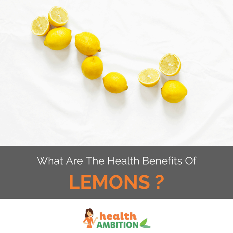 Lemons with the title "What Are The Health Benefits Of Eating Lemons?"