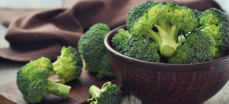 A bowl of broccoli.