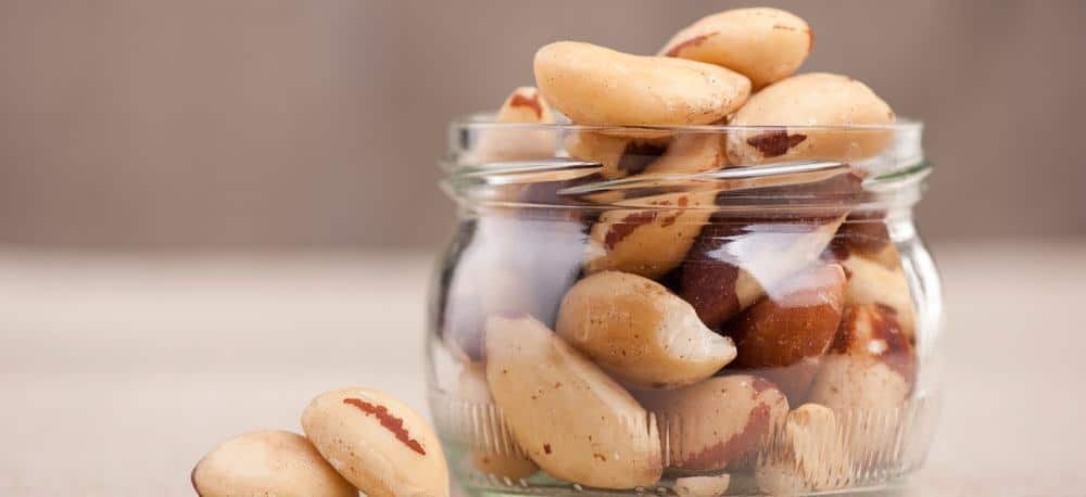 A jar of Brazil nuts.
