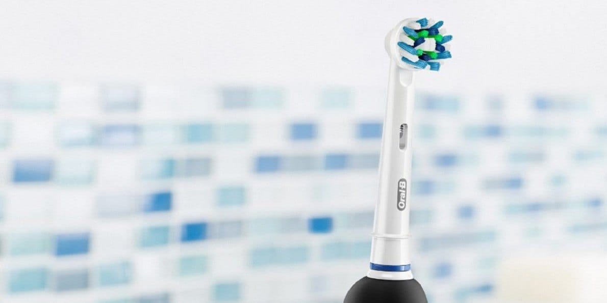 An electric toothbrush head.
