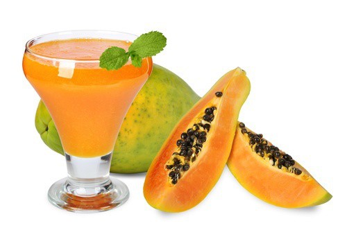 Papaya with papaya juice.