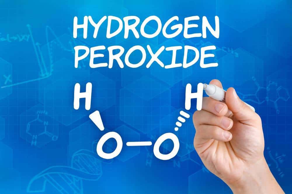 Structural formula for hydrogen peroxide