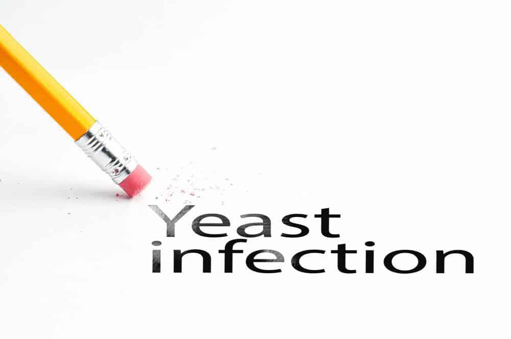 Yeast infection written down.