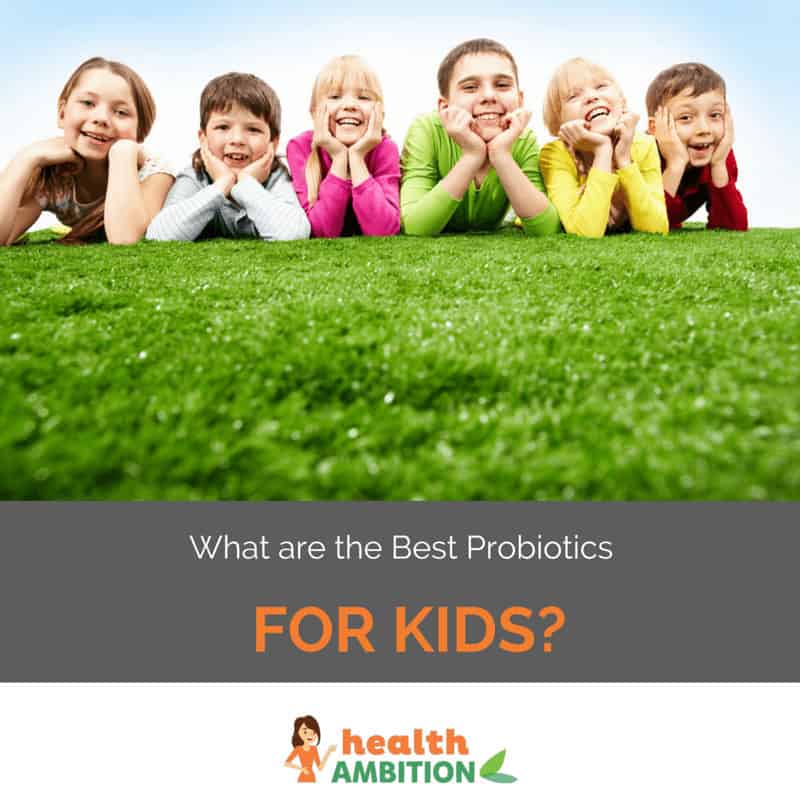 Children on green grass with the title "What are the Best Probiotics for Kids?"