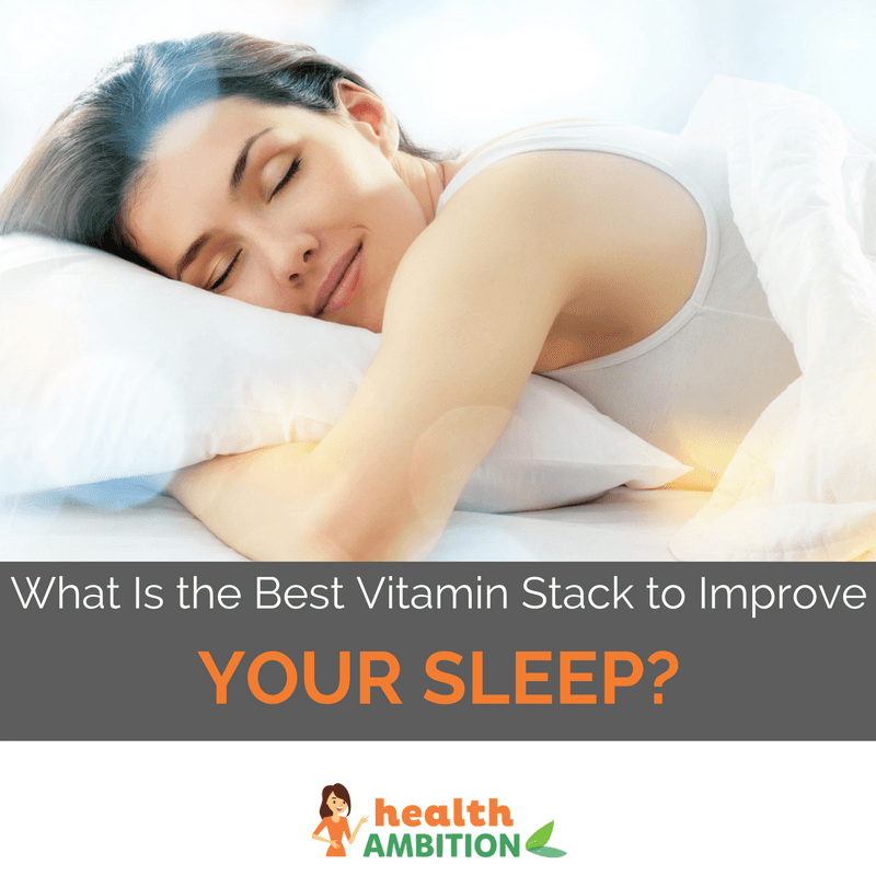 A woman sleeping well with the title "What Is the Best Supplement Stack to Improve Your Sleep?"