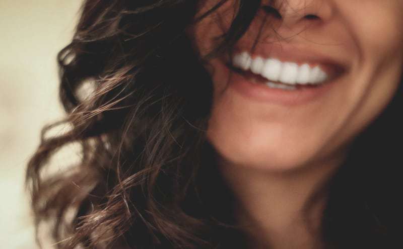 smiling brunette woman